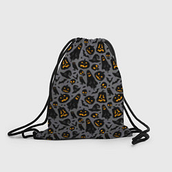 Рюкзак-мешок Праздничный узор хэллоуина, цвет: 3D-принт