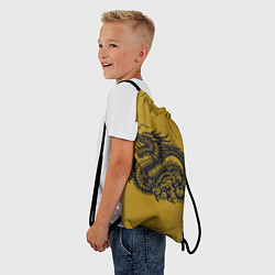 Рюкзак-мешок Дракон на золоте, цвет: 3D-принт — фото 2