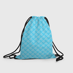 Рюкзак-мешок Паттерн снежинки голубой, цвет: 3D-принт