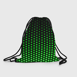 Рюкзак-мешок Зелёные квадраты, цвет: 3D-принт