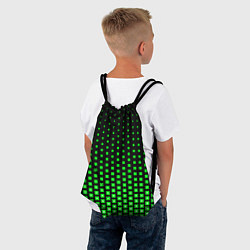 Рюкзак-мешок Зелёные квадраты, цвет: 3D-принт — фото 2