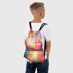 Рюкзак-мешок Закат на острове Бора Бора, цвет: 3D-принт — фото 2