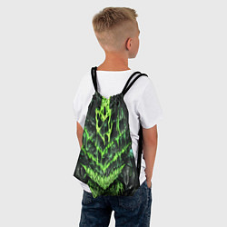 Рюкзак-мешок Green slime, цвет: 3D-принт — фото 2