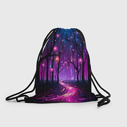 Рюкзак-мешок Неоновая река, цвет: 3D-принт