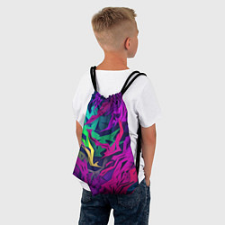 Рюкзак-мешок Кривые яркие геометрические фигуры, цвет: 3D-принт — фото 2