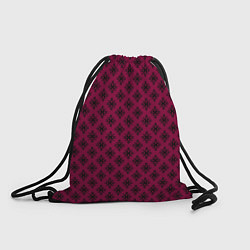 Рюкзак-мешок Паттерн узоры тёмно-розовый, цвет: 3D-принт