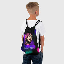 Рюкзак-мешок Lil peep рэп неоновый градиент, цвет: 3D-принт — фото 2
