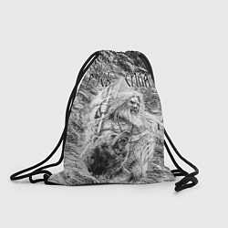 Мешок для обуви Воин с топором и медведь