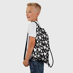 Рюкзак-мешок Черно белые фигурки, цвет: 3D-принт — фото 2