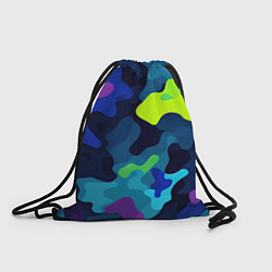 Рюкзак-мешок Яркие кислотные пятна паттерн, цвет: 3D-принт