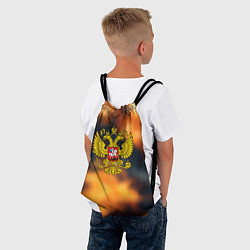 Рюкзак-мешок Герб РФ градиент огня, цвет: 3D-принт — фото 2