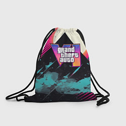 Рюкзак-мешок GTA 6 logo retro, цвет: 3D-принт