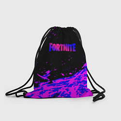 Рюкзак-мешок Fortnite neon logo steel, цвет: 3D-принт