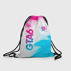 Рюкзак-мешок GTA6 neon gradient style вертикально, цвет: 3D-принт