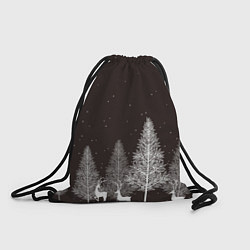 Рюкзак-мешок Олени в лесу, цвет: 3D-принт