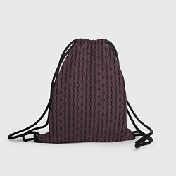 Рюкзак-мешок Чёрный узор на тёмно-красном, цвет: 3D-принт