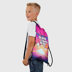 Рюкзак-мешок GTA6 hot summer Vaporwave, цвет: 3D-принт — фото 2