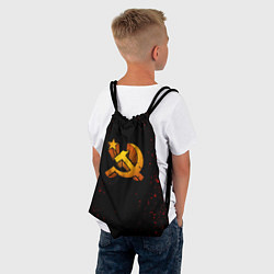 Рюкзак-мешок Серп и молот СССР краски, цвет: 3D-принт — фото 2