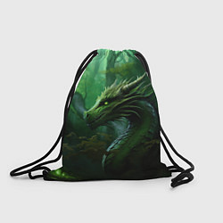 Рюкзак-мешок Зеленый лесной дракон 2024, цвет: 3D-принт
