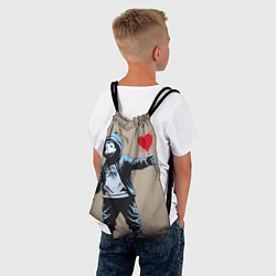 Рюкзак-мешок Обезьяна держит в руках сердце граффити, цвет: 3D-принт — фото 2