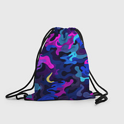 Рюкзак-мешок Яркие разноцветные пятна в виде камуфляжа, цвет: 3D-принт