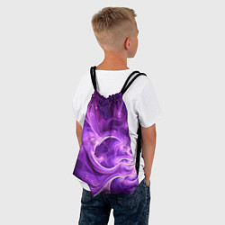 Рюкзак-мешок Фиолетовая фрактальная абстракция, цвет: 3D-принт — фото 2