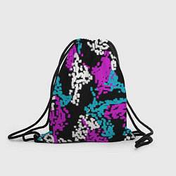 Рюкзак-мешок Пиксельные узоры камуфляжа, цвет: 3D-принт