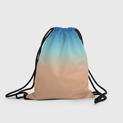 Рюкзак-мешок Сине-бежевый градиент, цвет: 3D-принт