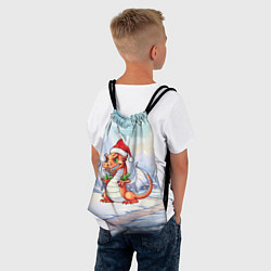 Рюкзак-мешок Дракон рождество 2024, цвет: 3D-принт — фото 2