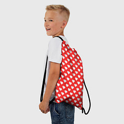 Рюкзак-мешок Сердечный фон, цвет: 3D-принт — фото 2