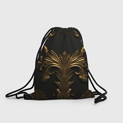 Рюкзак-мешок Темные золотые узоры, цвет: 3D-принт