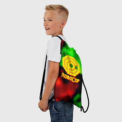 Рюкзак-мешок Робот полицейский flame, цвет: 3D-принт — фото 2