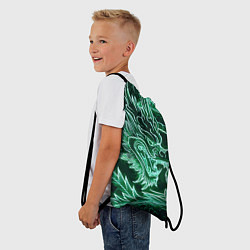 Рюкзак-мешок Неоновый дракон - ирезуми, цвет: 3D-принт — фото 2