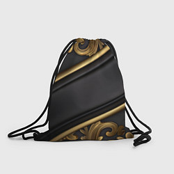 Рюкзак-мешок Лепнина объемные узоры золотые, цвет: 3D-принт