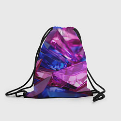 Рюкзак-мешок Розовые и синие битые стекла, цвет: 3D-принт