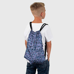 Рюкзак-мешок Синий узор вязанного трикотажного полотна, цвет: 3D-принт — фото 2