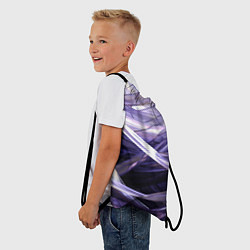 Рюкзак-мешок Фиолетовые прозрачные полосы, цвет: 3D-принт — фото 2