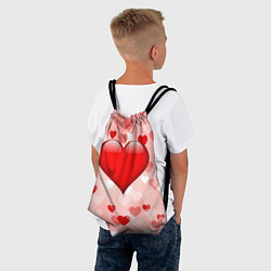 Рюкзак-мешок Огромное сердце, цвет: 3D-принт — фото 2
