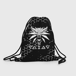 Рюкзак-мешок Ведьмак лого текстура соты, цвет: 3D-принт