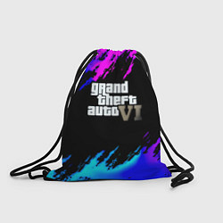 Рюкзак-мешок GTA 6 неоновые краски вайсити, цвет: 3D-принт