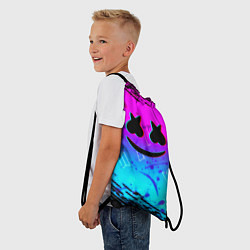 Рюкзак-мешок Маршмэллоу x бтс неоновый стиль, цвет: 3D-принт — фото 2