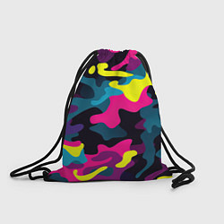 Мешок для обуви Кислотная яркая абстракция в камуфляжном стиле