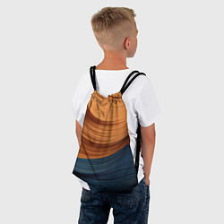 Рюкзак-мешок Оранжевая и синяя абстракция, цвет: 3D-принт — фото 2