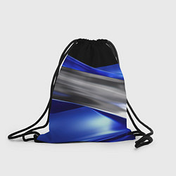 Рюкзак-мешок Серебряная вставка на синей абстракции, цвет: 3D-принт