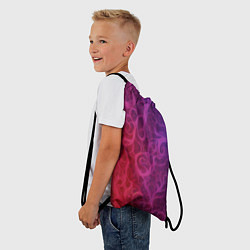 Рюкзак-мешок Вихревые узоры на градиенте, цвет: 3D-принт — фото 2