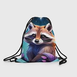 Рюкзак-мешок Мультяшный енот, цвет: 3D-принт
