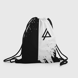 Рюкзак-мешок Linkin park краски чёрнобелый, цвет: 3D-принт