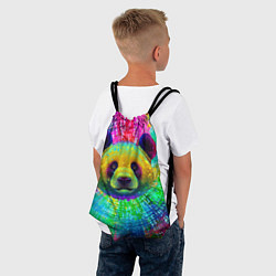 Рюкзак-мешок Цветная панда, цвет: 3D-принт — фото 2