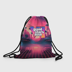 Мешок для обуви GTA 6 logo retro night