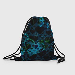 Рюкзак-мешок Сердечки узоры, цвет: 3D-принт